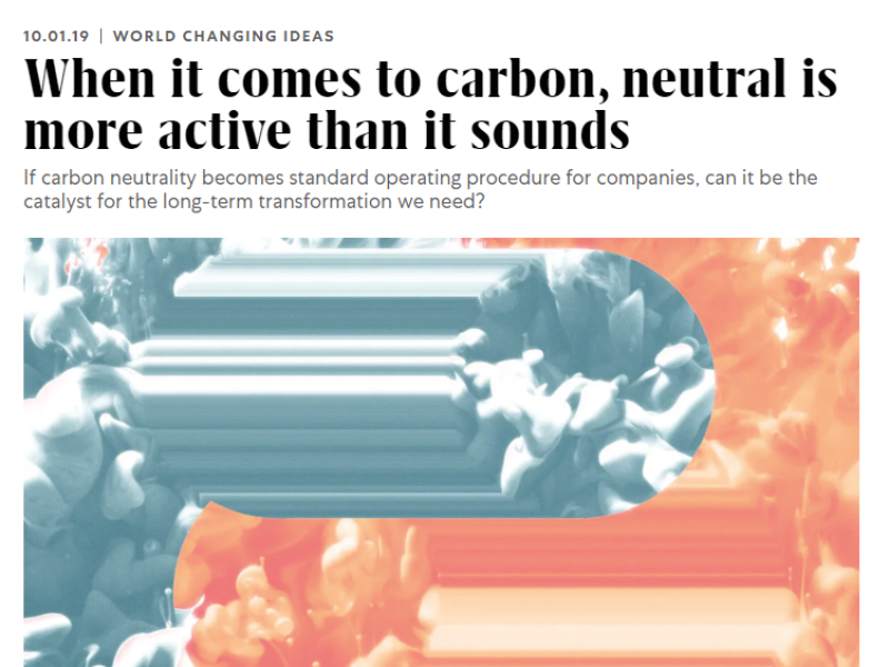 When it comes to carbon, neutral is more active than it sounds